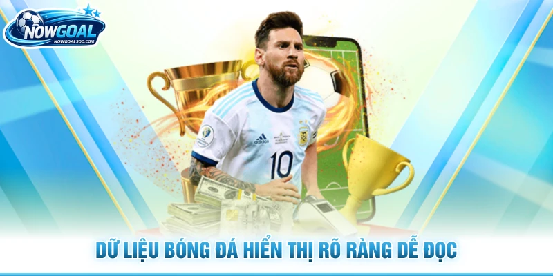 Dữ liệu bóng đá hiển thị rõ ràng dễ đọc